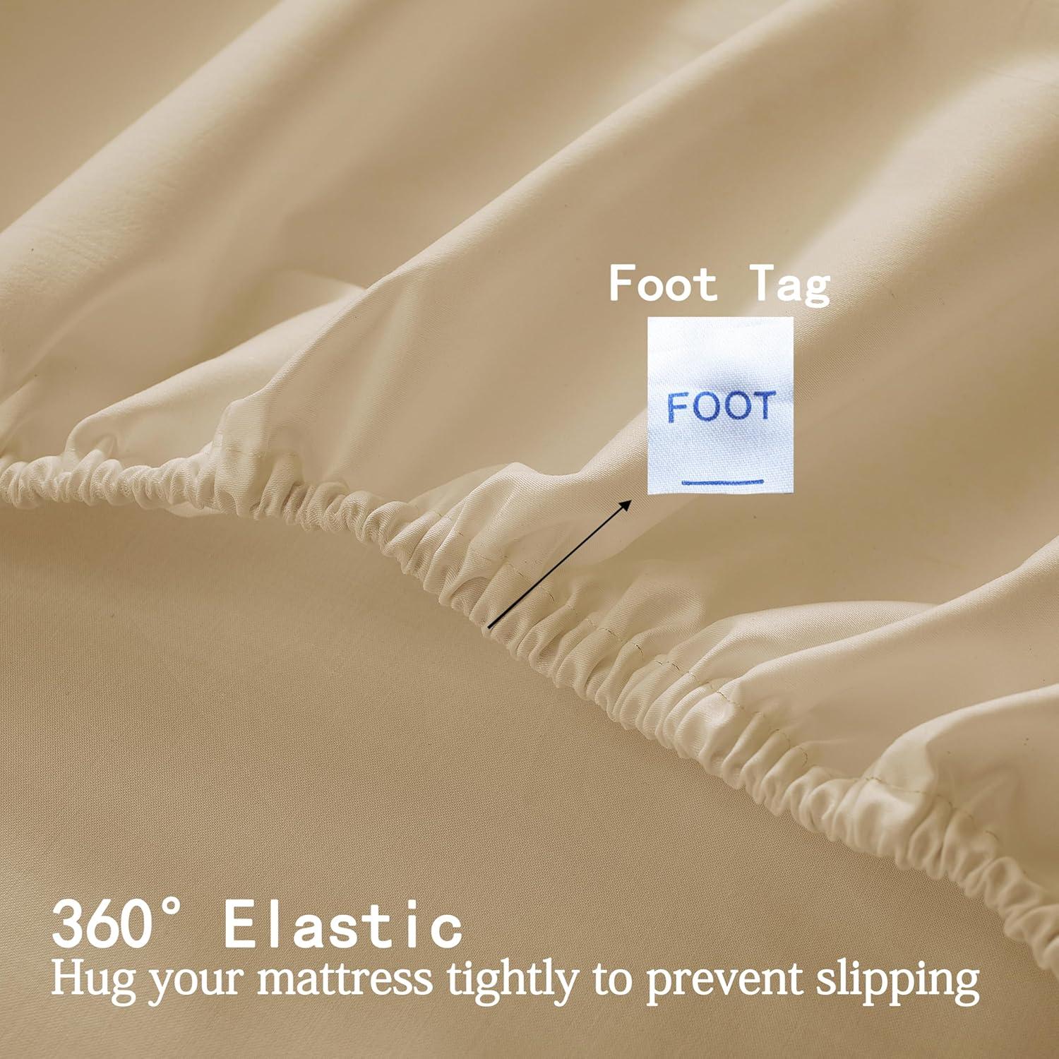 King Size 100% Egyptian Cotton Fitted Sheets 600 Thread Count 16" Deep Pocket, Ultra-Soft Hotel Luxury, Durable, Breathable and Comfy Bottom Sheet (1 Pack King Fitted Sheet, White)