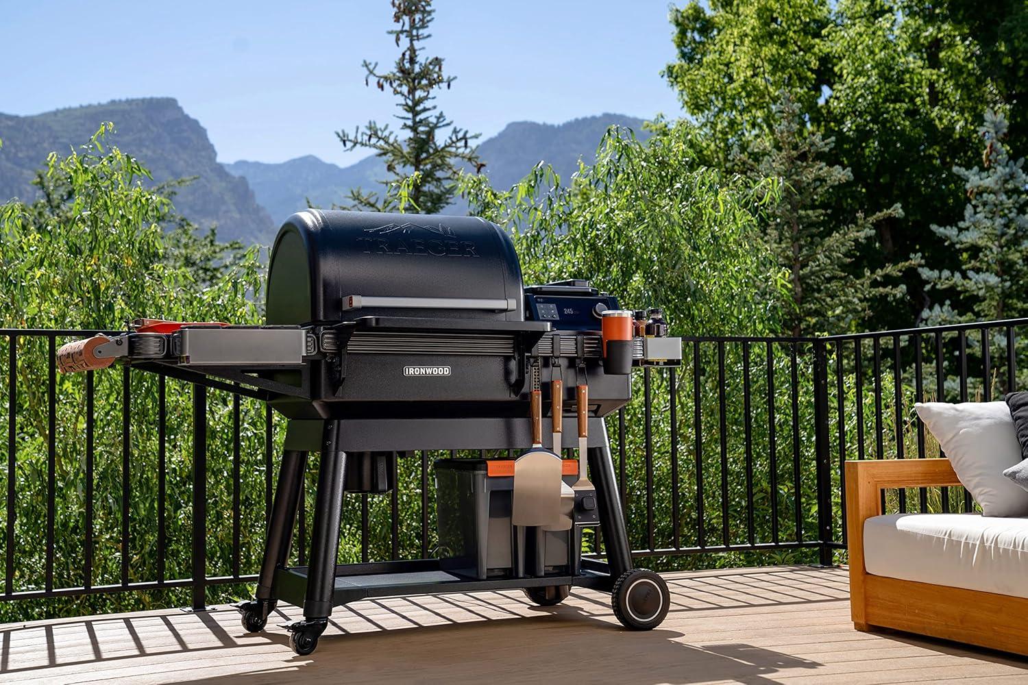 Traeger Ironwood Black Electric Wood Pellet Grill with WiFi