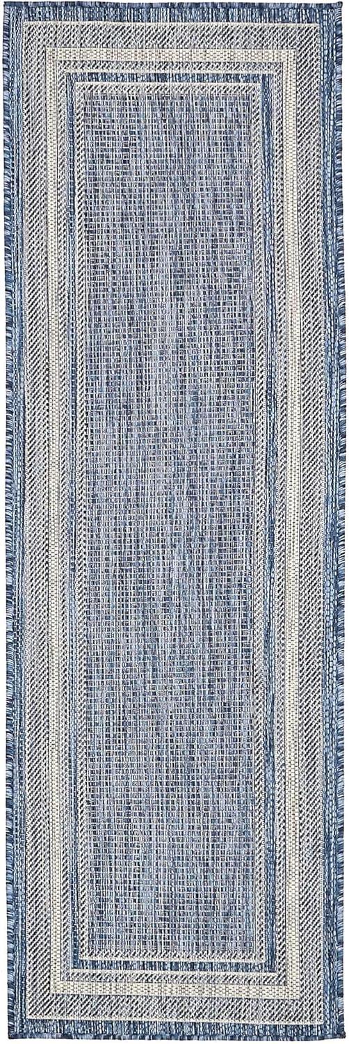 Unique Loom Outdoor Border Soft Border Border Woven Area Rug