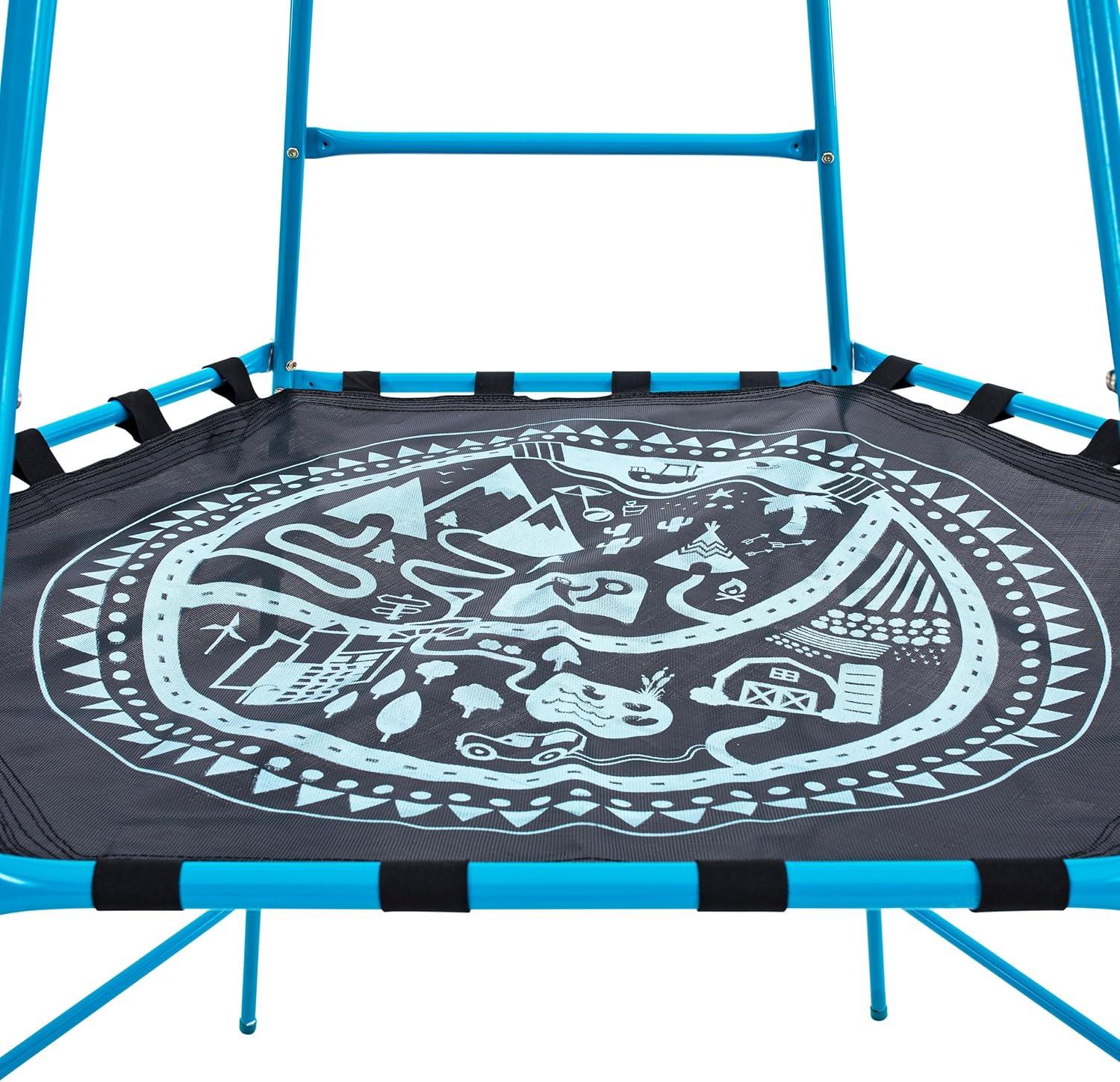 TP Active Fun Explorer Metal Climbing Set Jungle Gym with Platform and Tent, Blue