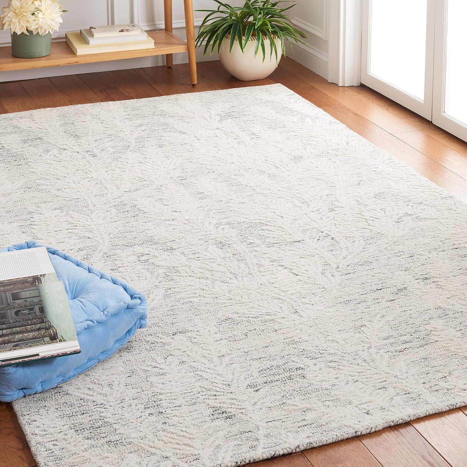 Metro MET877 Hand Tufted Indoor Area Rug - Grey/Ivory - 4'x6' - Safavieh