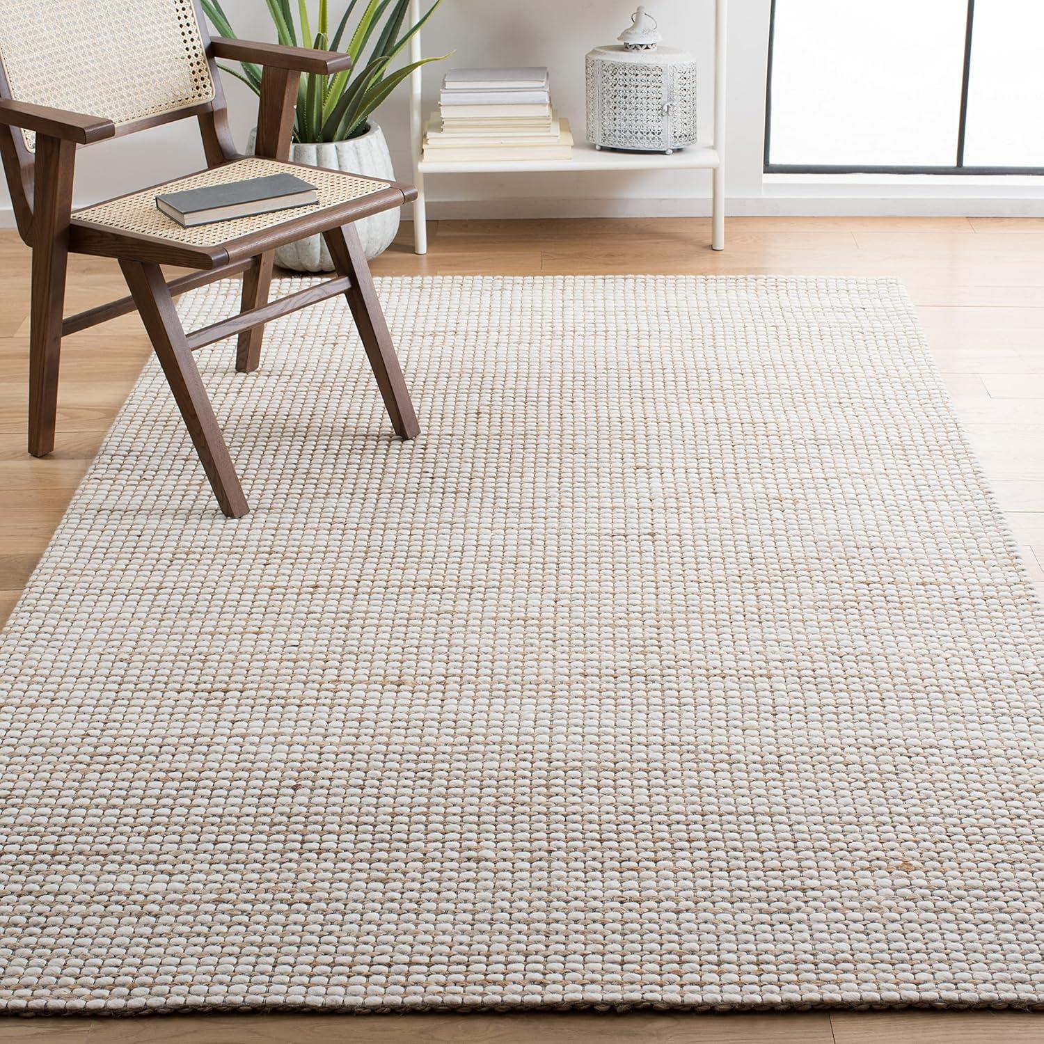 Natural Fiber NFB553 Hand Tufted Area Rug - Natural/Ivory - 4'x4' - Safavieh.