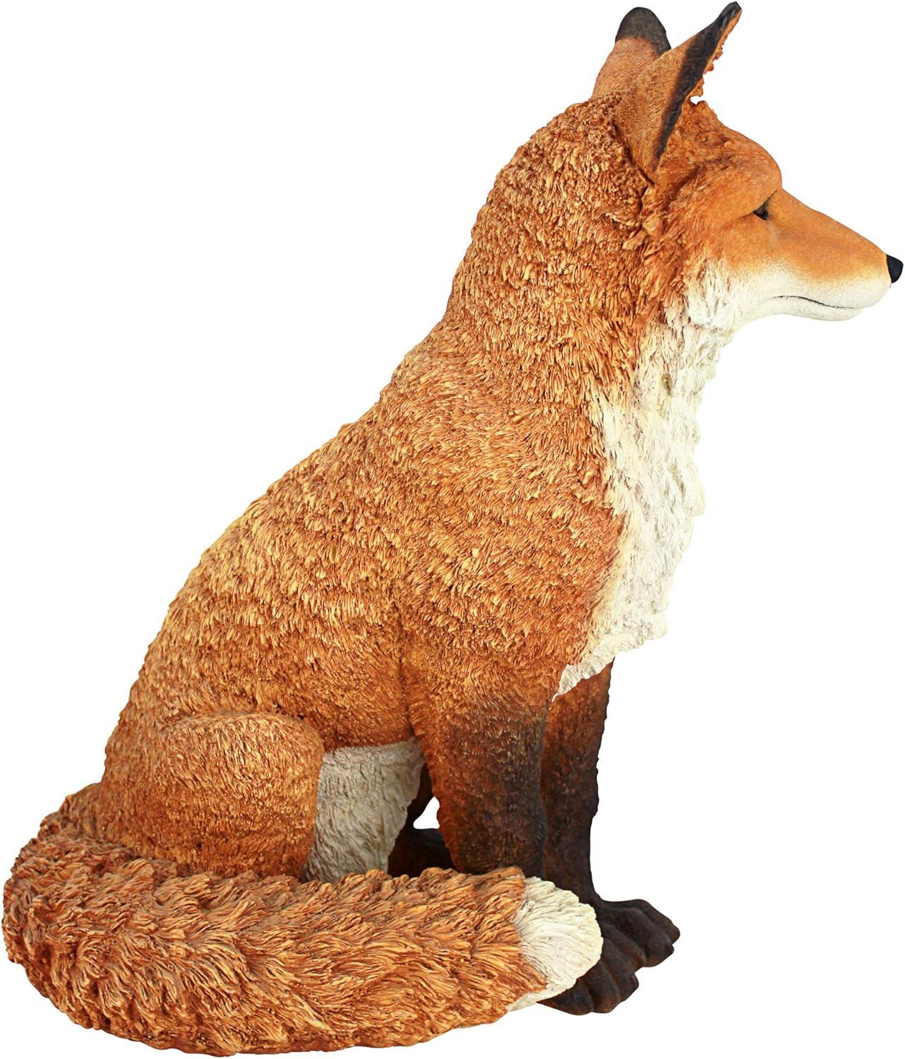 Simon the Woodland Fox Hand-Painted Polyresin Garden Statue