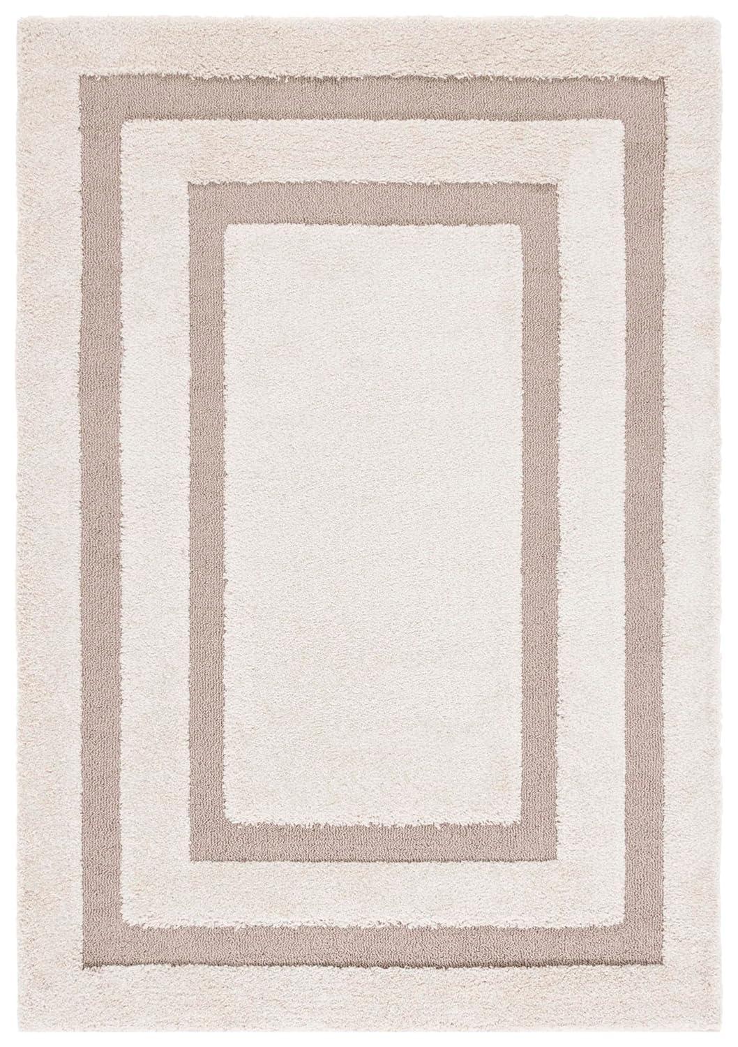 Florida Shag SG454 Power Loomed Indoor Area Rug - Beige/Beige - 6'x9' - Safavieh.
