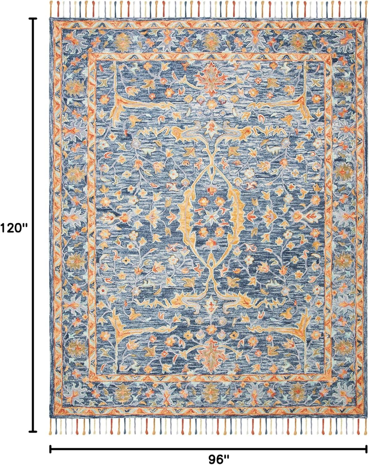 Aspen APN116 Hand Tufted Area Rug - Olive/Rust - 8' X 10' - Safavieh.