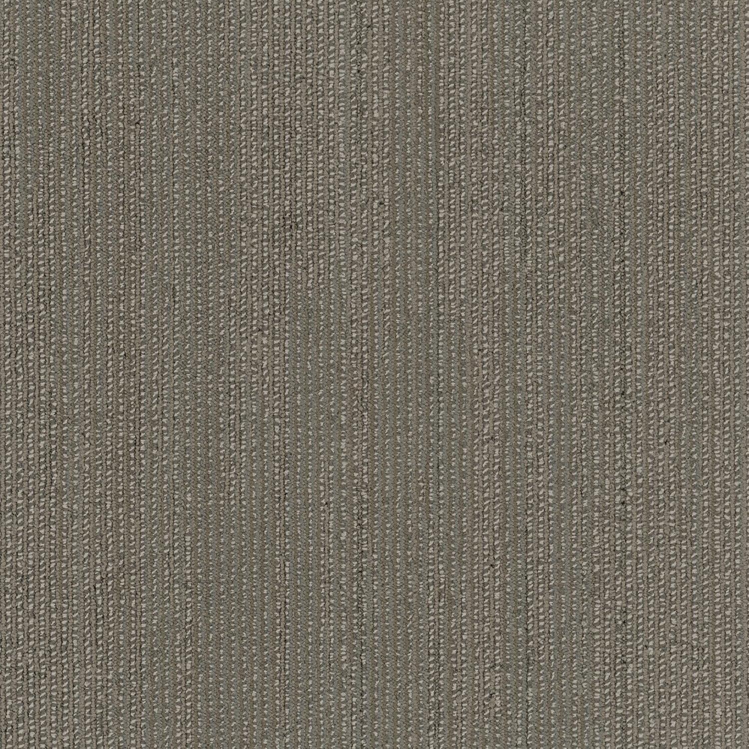 Elite 24" x 24" Gray Nylon Carpet Tile with Low Pile