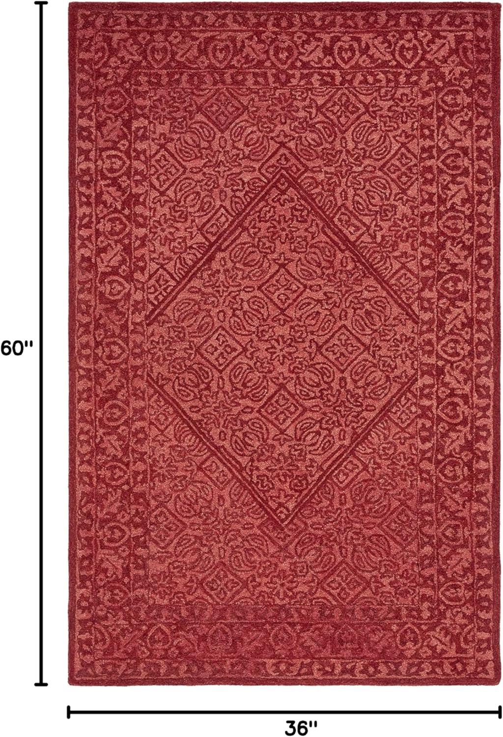 SAFAVIEH Dip Dye Felicia Floral Area Rug, Red, 3' x 5'