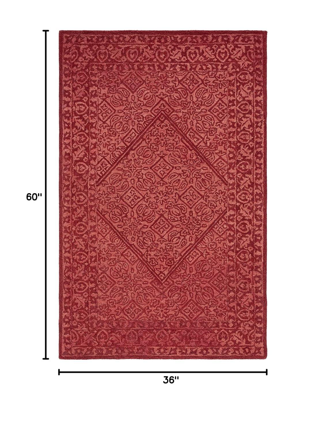 SAFAVIEH Dip Dye Felicia Floral Area Rug, Red, 3' x 5'
