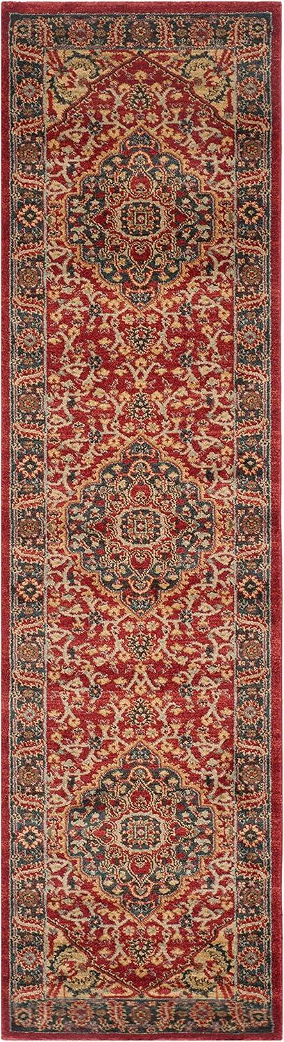 Mahal MAH621 Power Loomed Indoor Runner Rug - Navy/Red - 2'2"x8' - Safavieh.