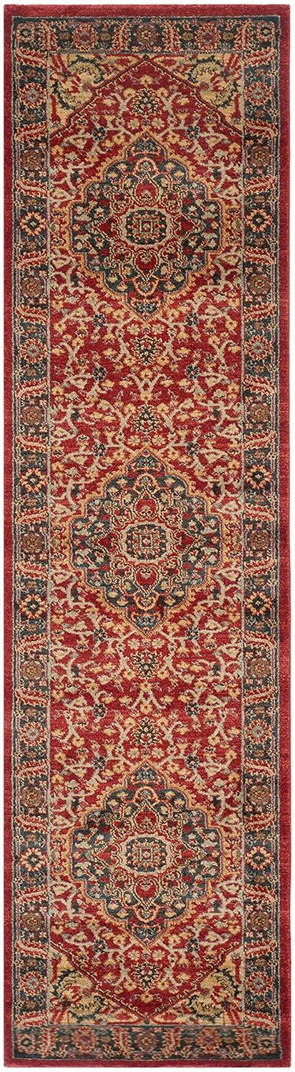 Mahal MAH621 Power Loomed Indoor Runner Rug - Navy/Red - 2'2"x8' - Safavieh.