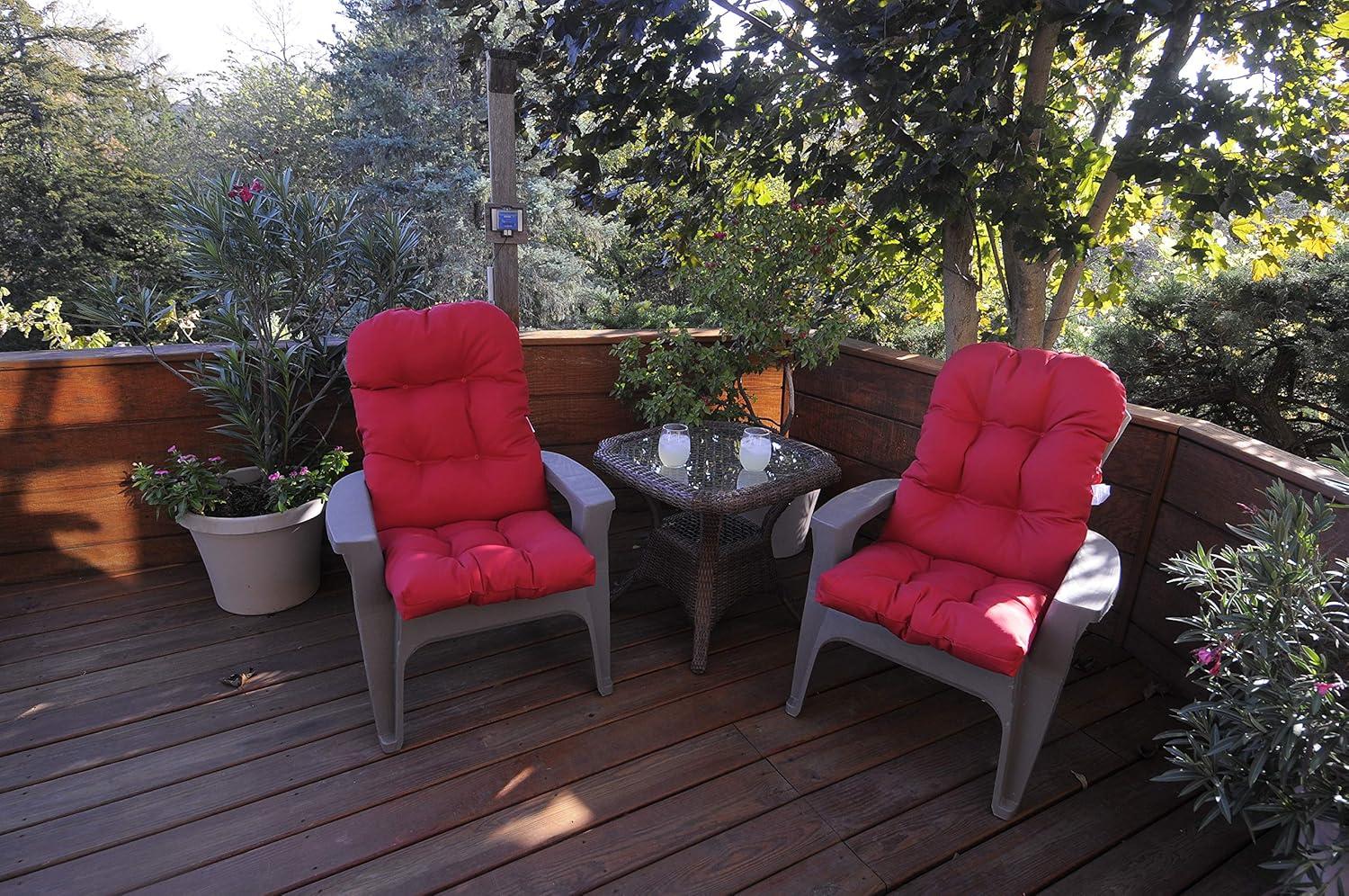College Covers Everything Comfy Red Indoor Outdoor Adirondack Cushion Patio Chair Cushion