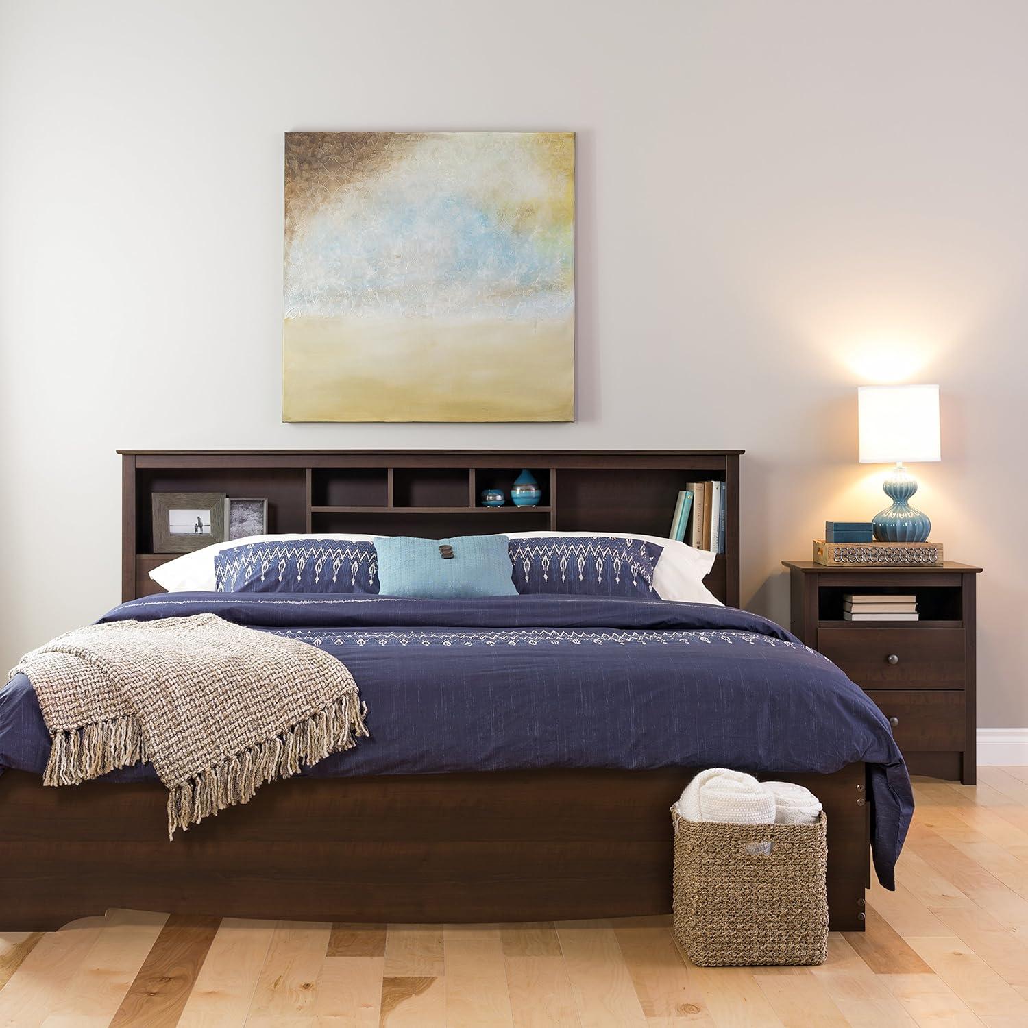 King Bookcase Headboard - Prepac