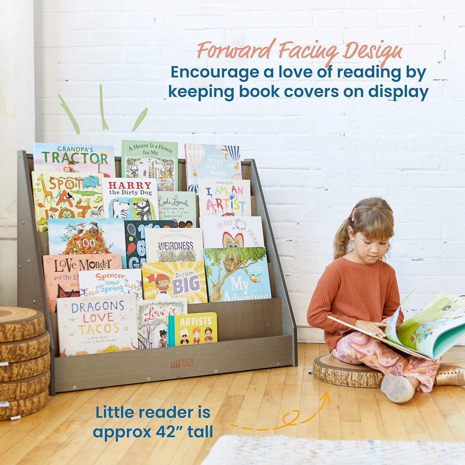ECR4Kids ECR4Kids Single-Sided Book Display, Classroom Bookshelf