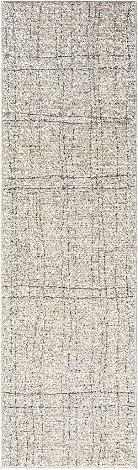Nourison Andes Abstract Ivory Grey 9' x 12' Area Rug (9x12)