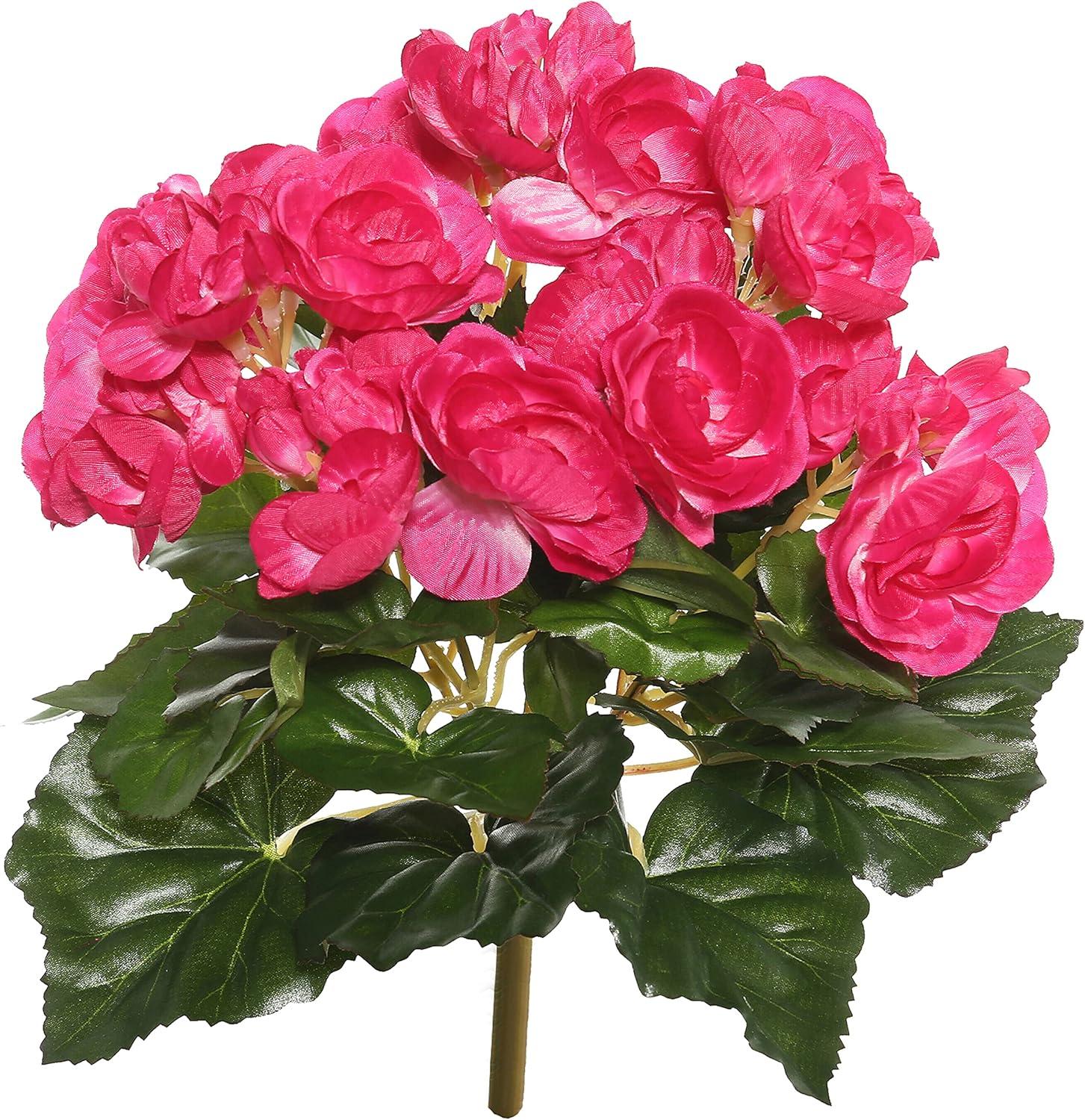 Vickerman Artificial Polyester Begonia Bush