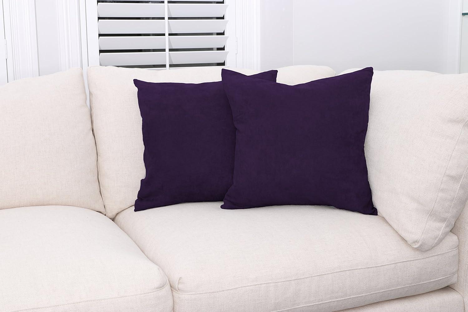 Deluxe Comfort Microsuede Throw Pillow (Set of 2)