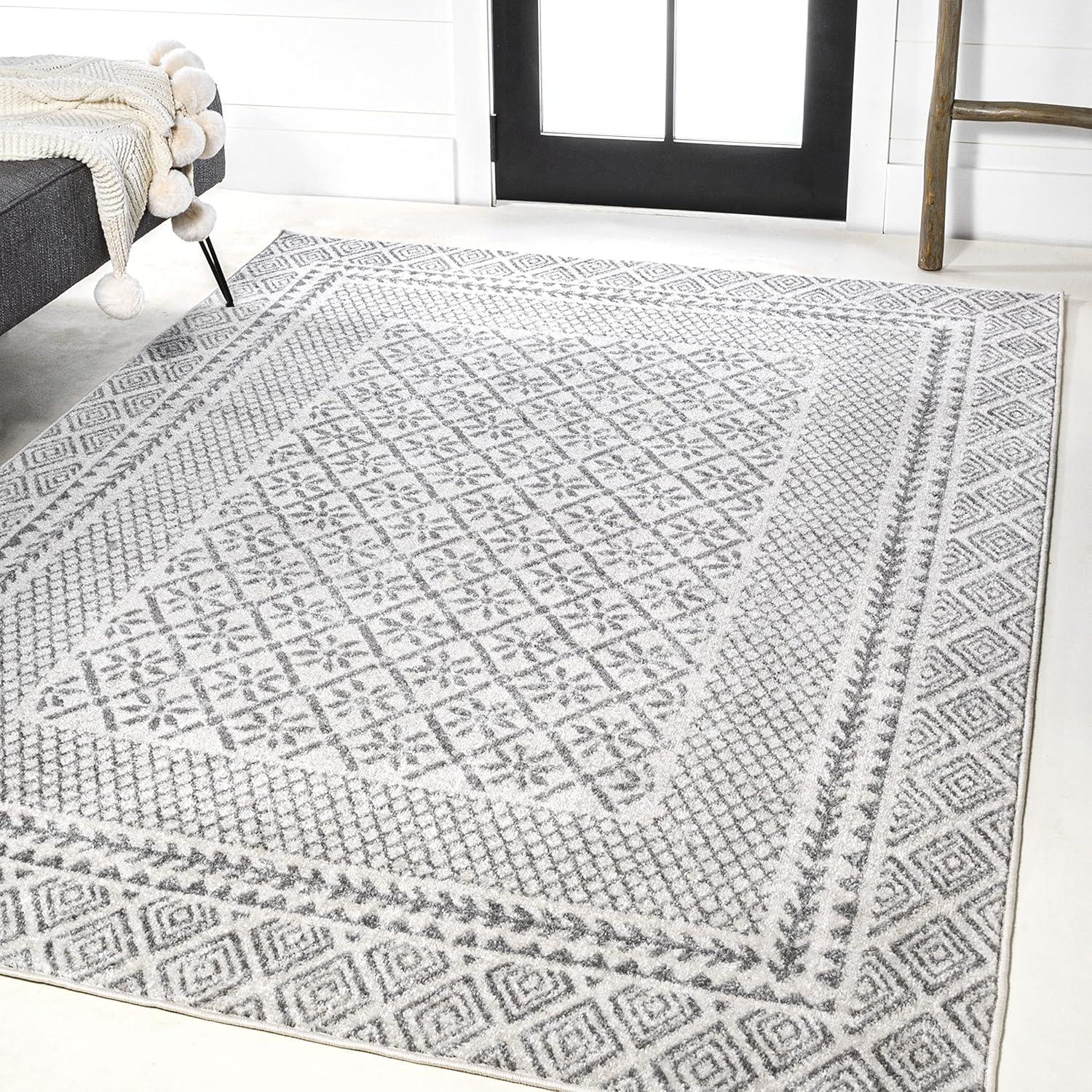 Athens Modern Geometric Boho Area Rug - JONATHAN Y