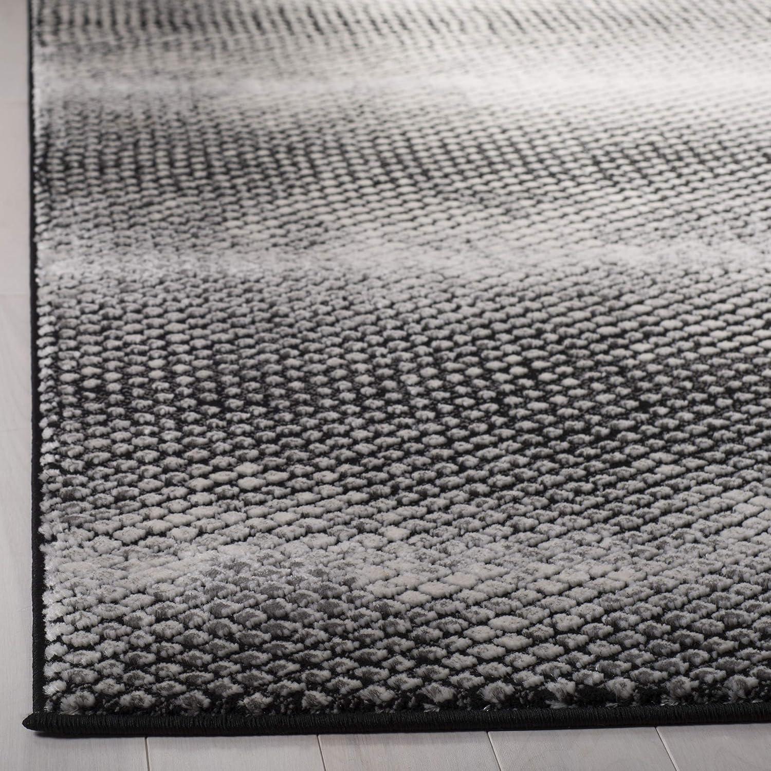 Lurex LUR186 Power Loomed Area Rug - Black/Ivory - 4'x6' - Safavieh