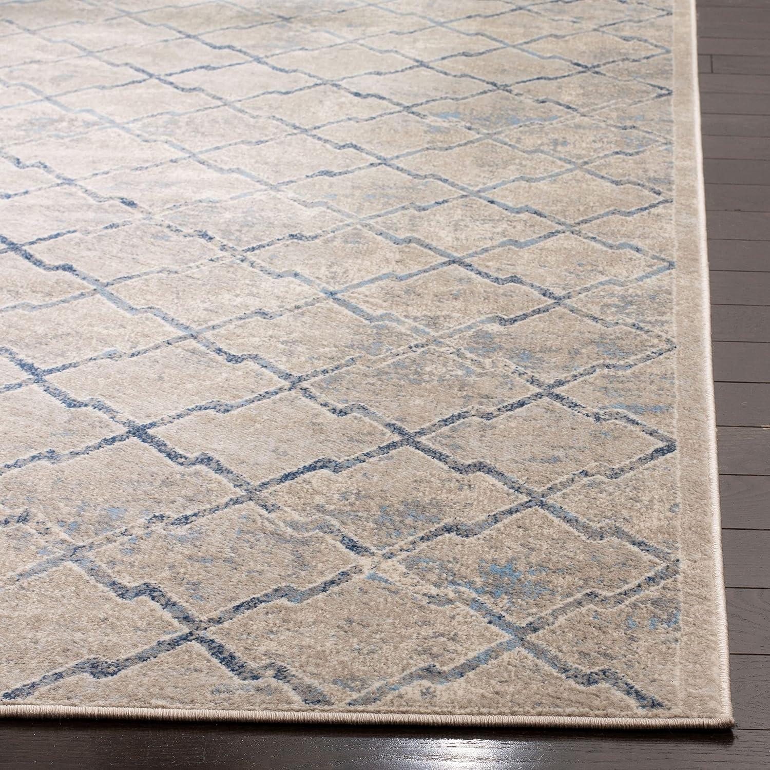 SAFAVIEH Brentwood Celandine Geometric Area Rug, Light Grey/Blue, 8' x 10'