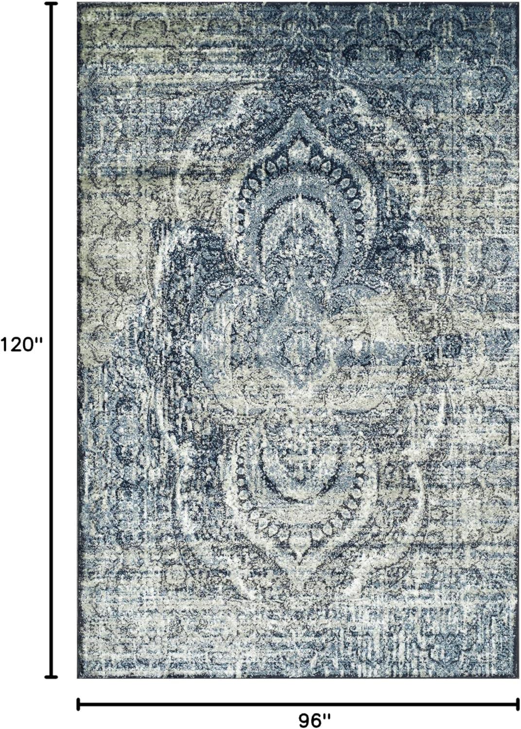 Superior Salford Medallion Indoor Area Rug, 8' x 10', Blue-Beige