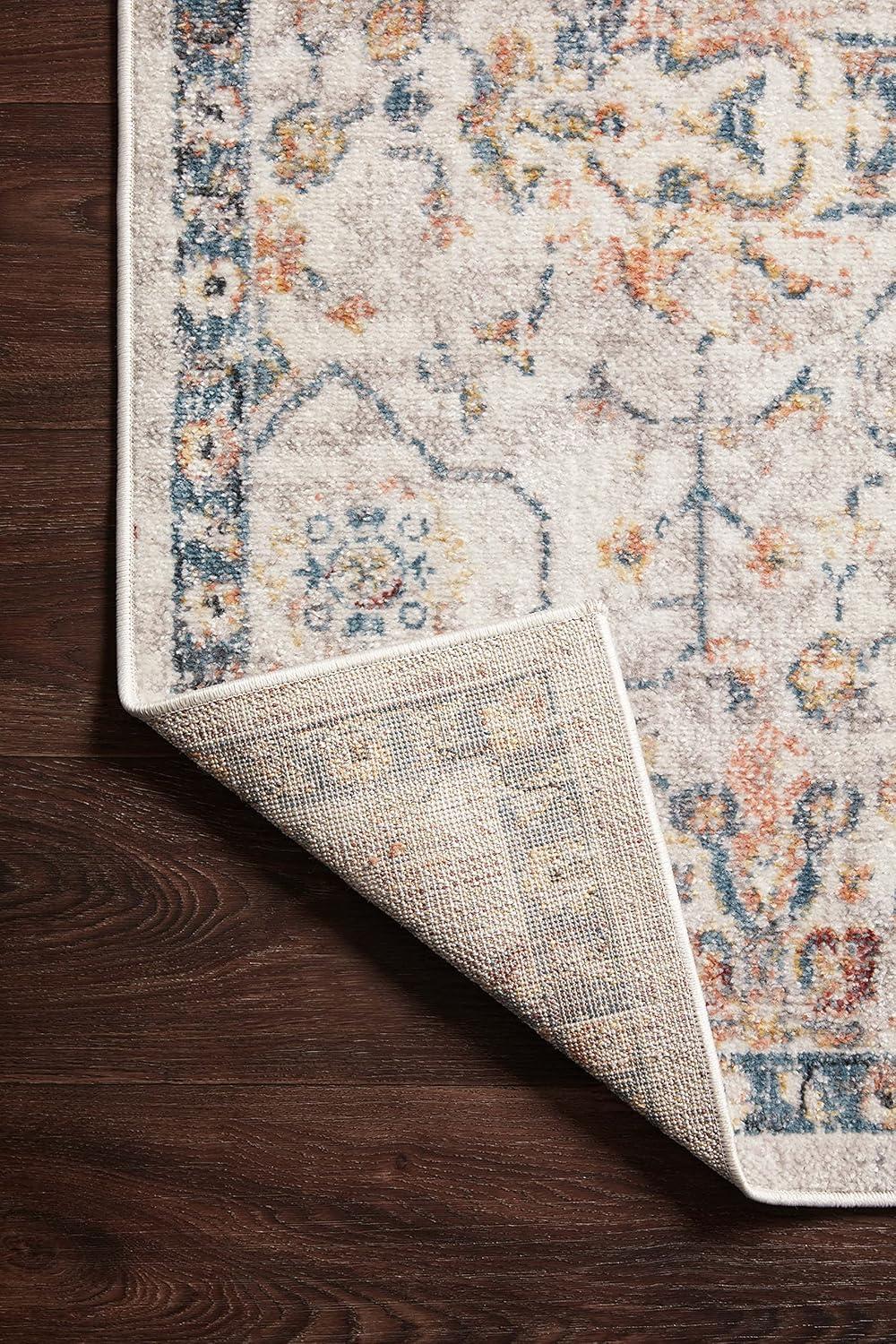 Loloi II Cassandra Collection CSN-03 Dove / Navy Oriental Area Rug 2'-6" x 7'-9"