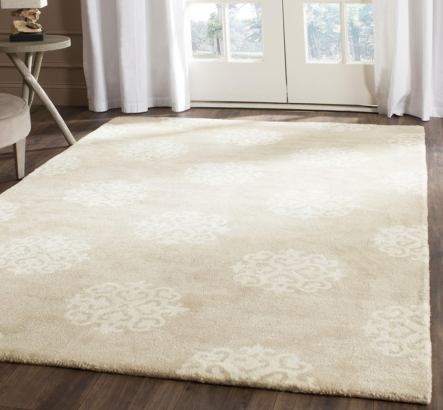 Soho SOH724 Hand Tufted Indoor Area Rug - Beige/Ivory - 5'x8' - Safavieh