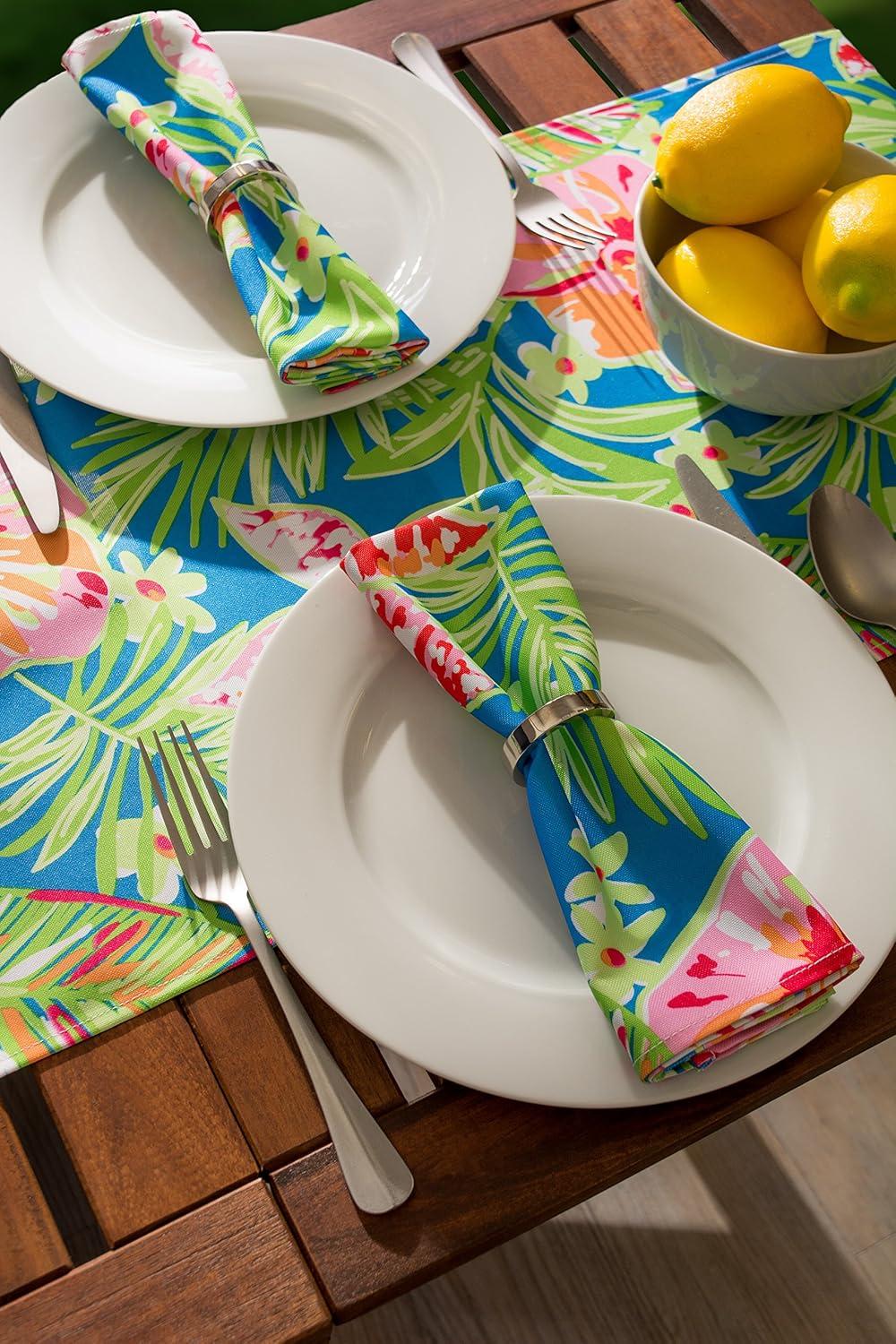 Design Imports Summer Floral Print Outdoor Napkin (Set Of 6)