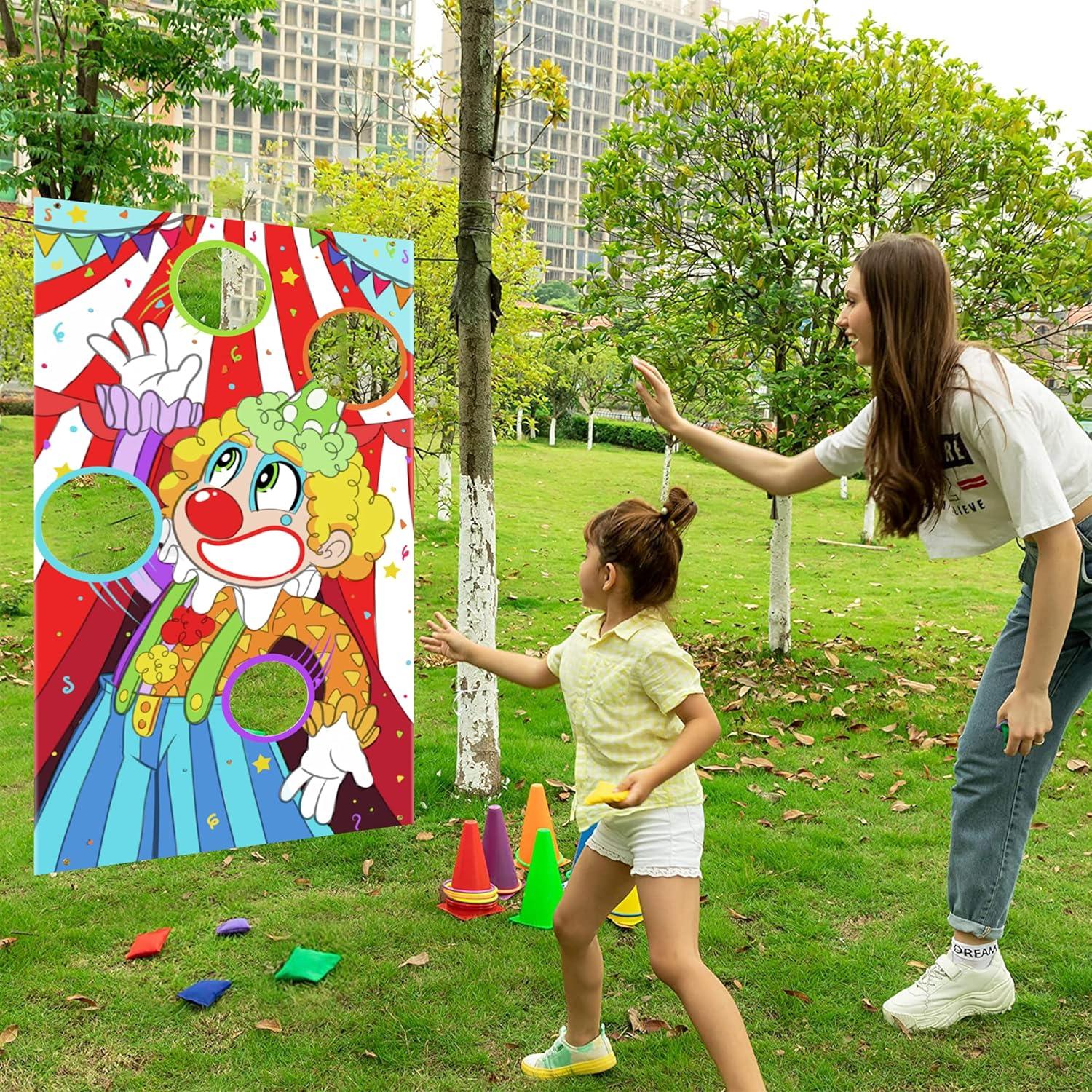 Joyfy 31 Pcs Carnival Game Set - Including Ring Toss Games, Bean Bags, and Cones for Kids Indoor Outdoor Play, Family Activities and Holiday Party