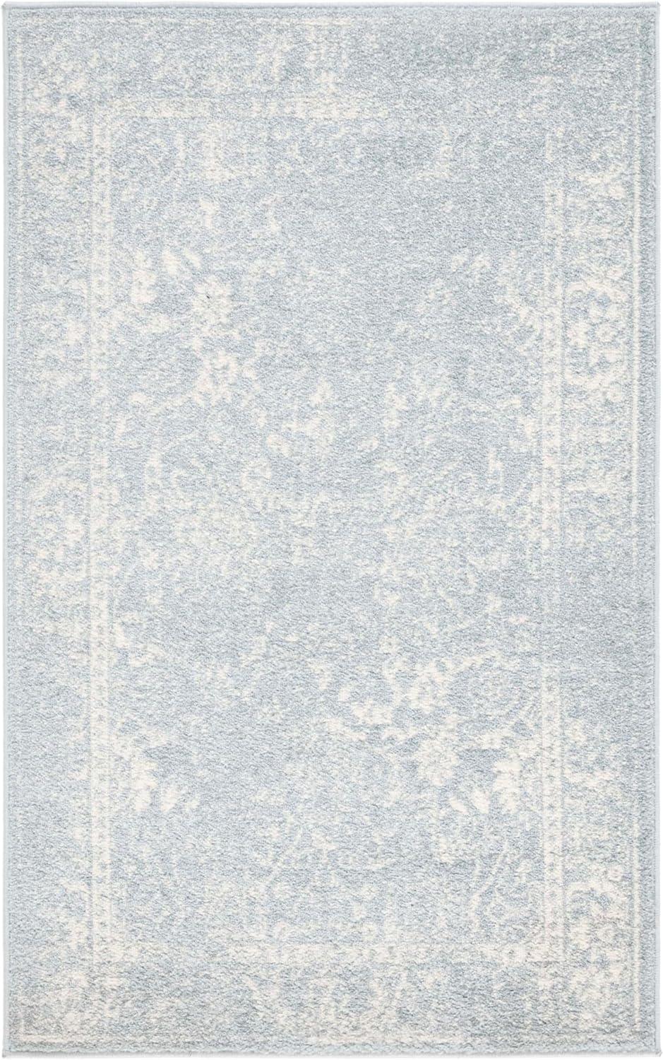 SAFAVIEH Adirondack Wyatt Distressed Area Rug, Slate/Ivory, 3' x 5'