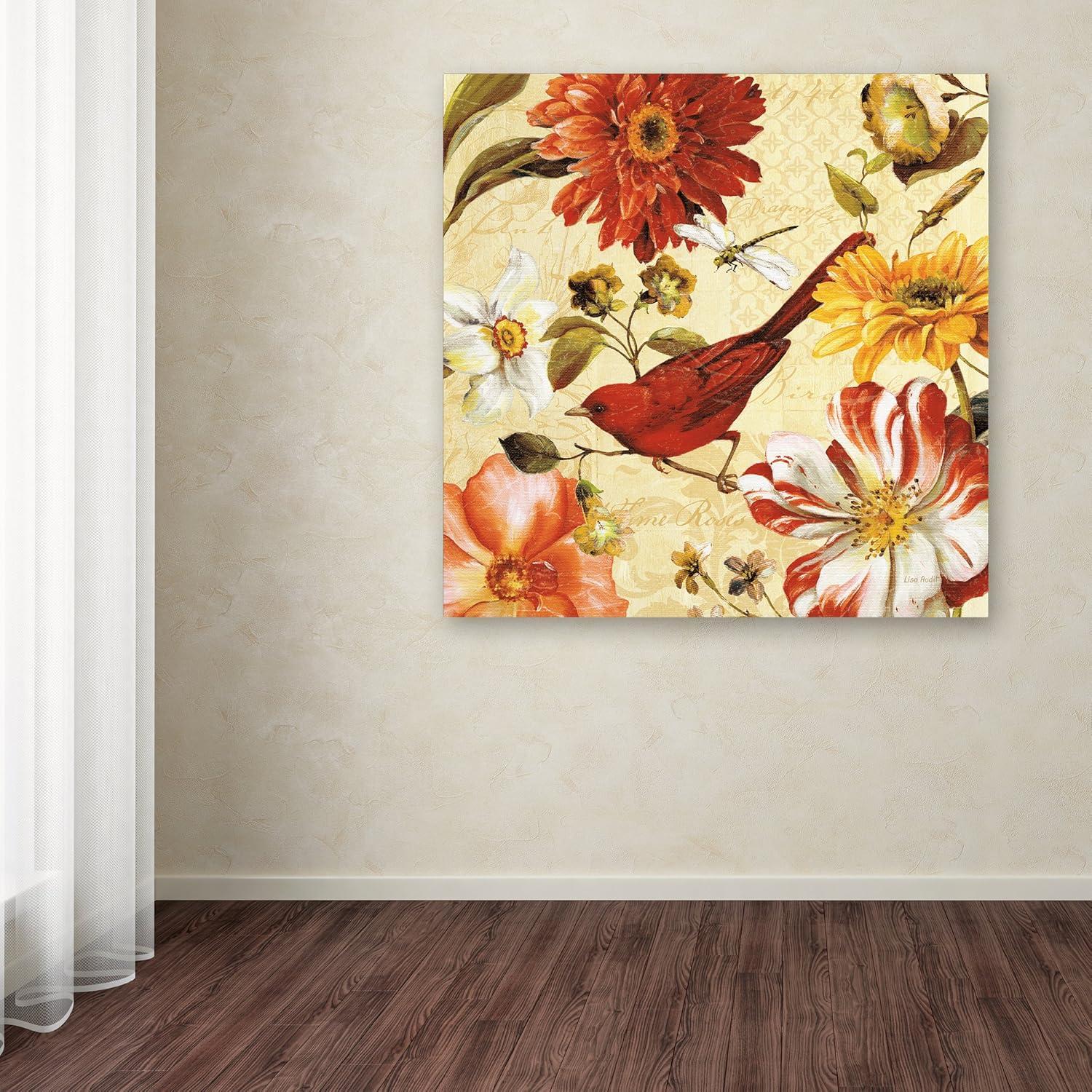 Rainbow Garden Spice III Red and Yellow Floral Canvas Art