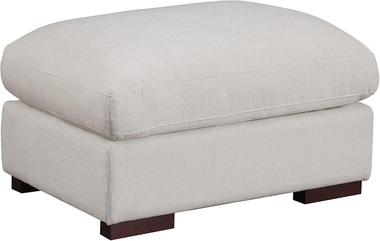 Biaggio Linen Blend Sectional with 2 Ottomans