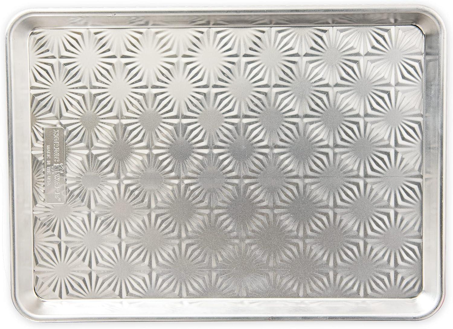 Vintage Starburst Embossed Aluminum Half Sheet Pan