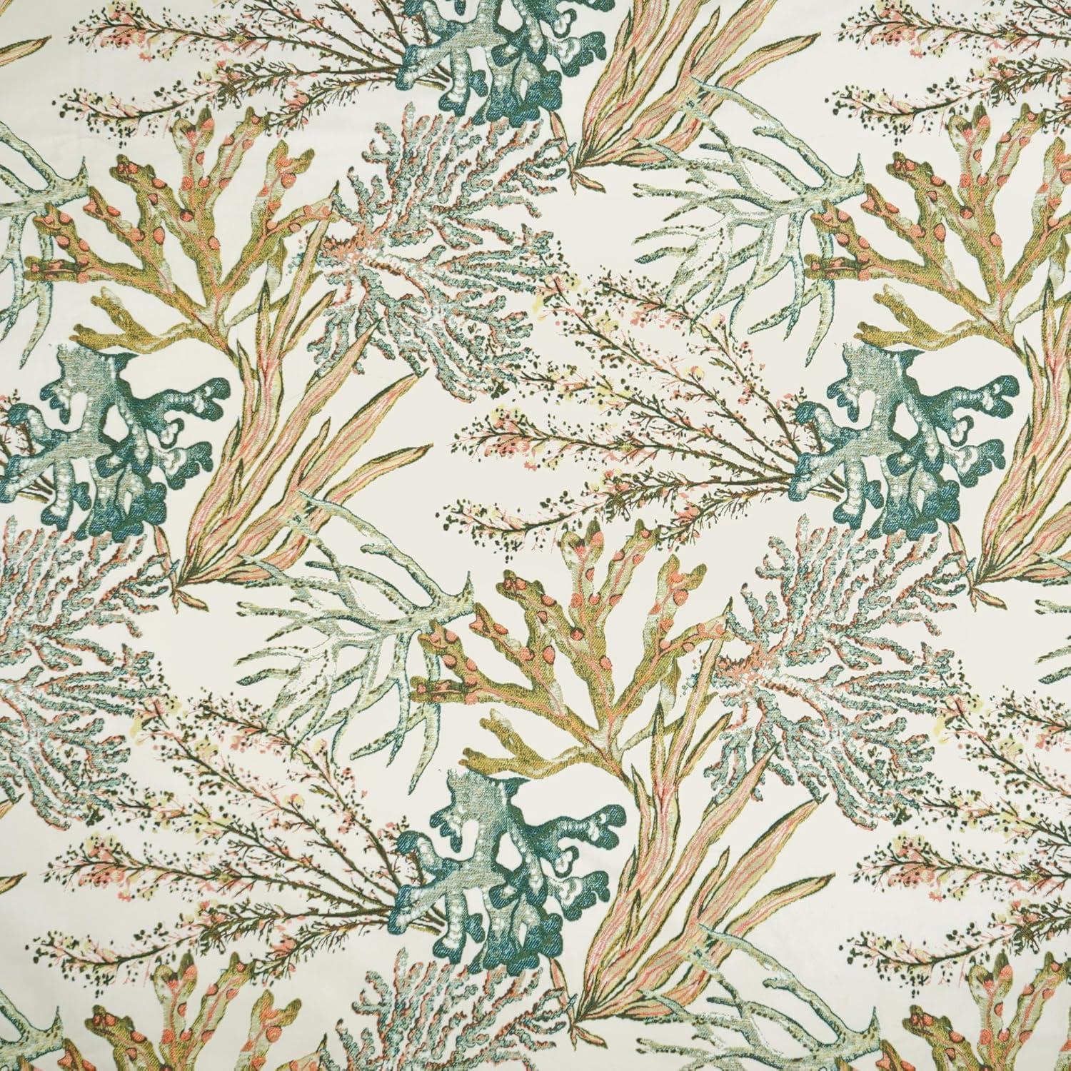 BELLEZE Modern Accent Chair for Living Room, High Back Linen Armchair with Wooden Legs, Upholstered Wingback Side Chair Padded Armrest Single Sofa for Living Room, Bedroom - Allston (Green Coral)