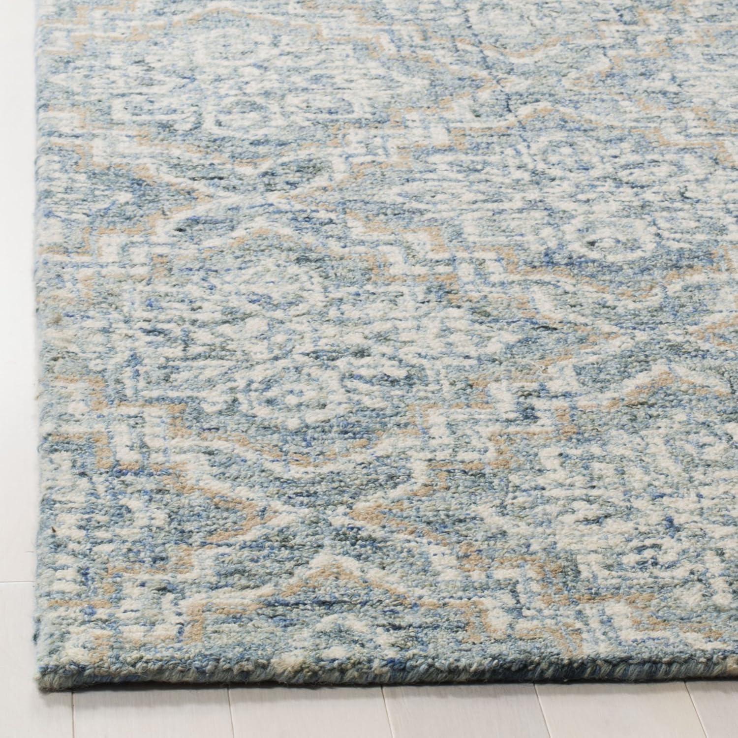 Abstract ABT201 Handmade Indoor Accent Rug - Blue/Grey - 3'x5' - Safavieh