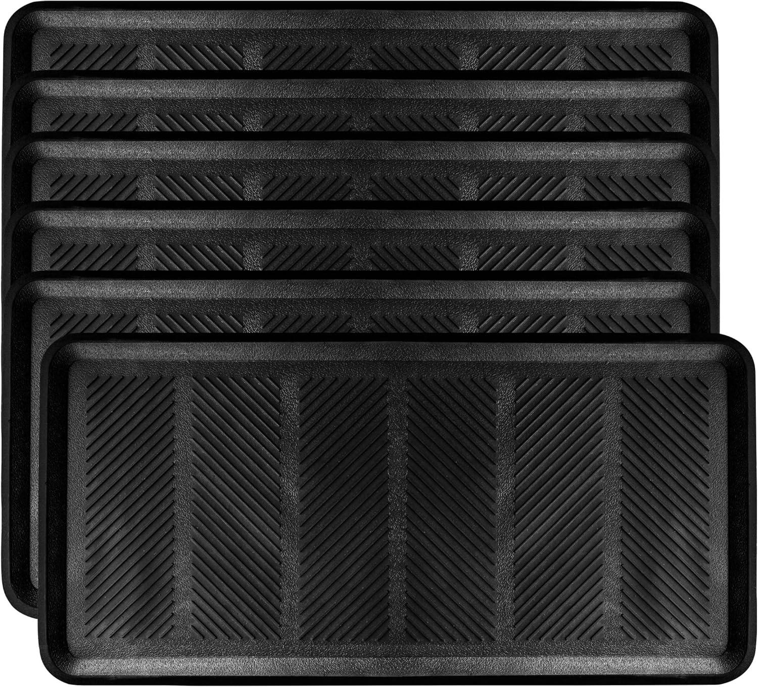 SafetyCare Rubber Shoe & Boot Tray - Multi-Purpose - 32 x 16 Inches - 1 Mat