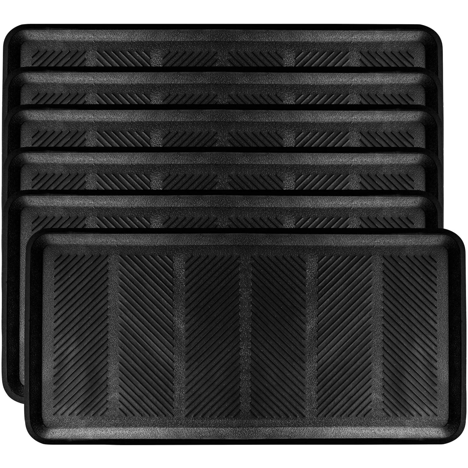 SafetyCare Rubber Shoe & Boot Tray - Multi-Purpose - 32 x 16 Inches - 1 Mat