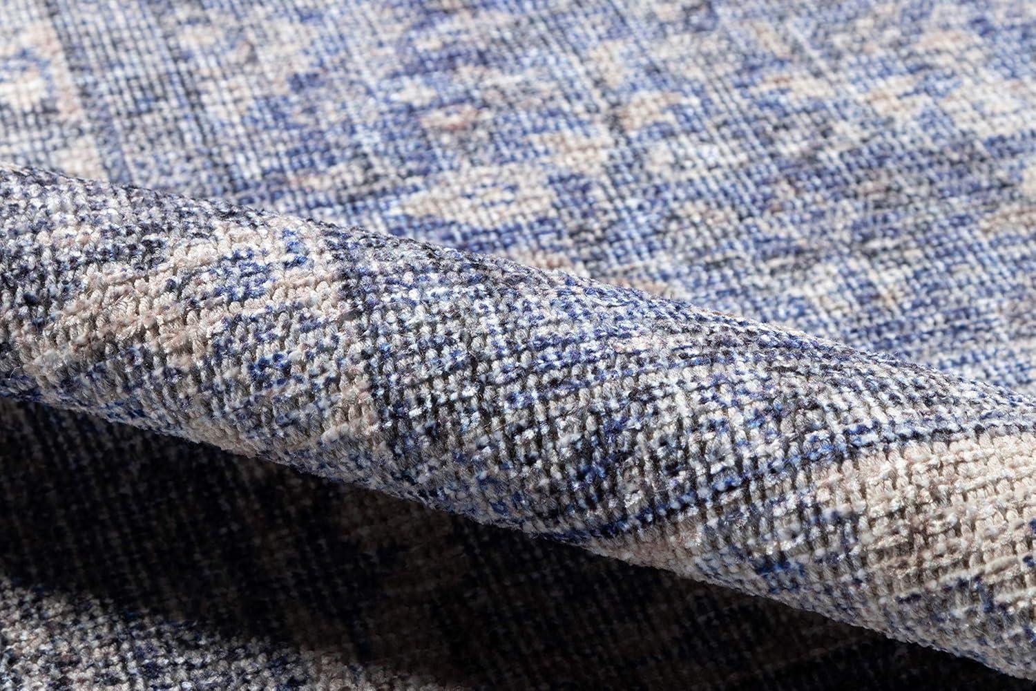 Momeni  Helena Polyester and Cotton Trditional Area Rug Blue 5' X 8' 5' x 8' Accent, Indoor Rectangle