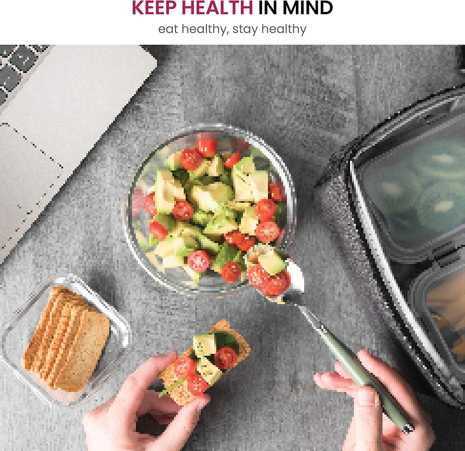 FineDine 24 Piece Glass Storage Containers with Lids - Leak Proof, Dishwasher Safe Glass Food Storage Containers for Meal Prep or Leftovers, Red