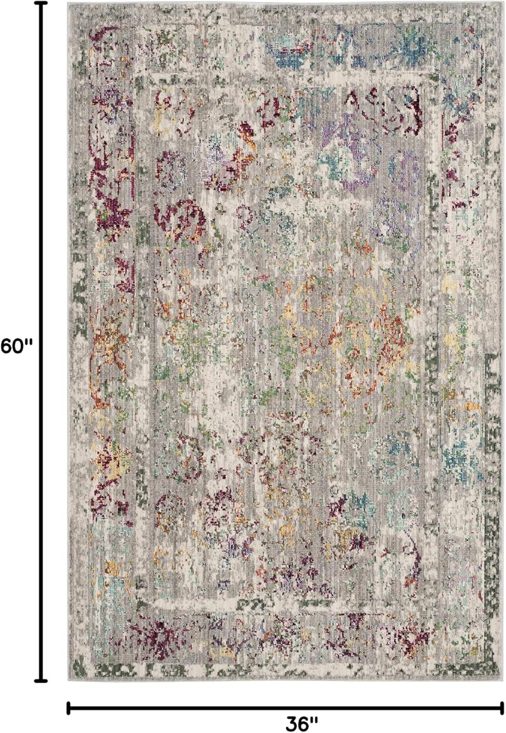 Mystique MYS923 Power Loomed Indoor Accent Rug - Grey/Multi - 3'x5' - Safavieh.
