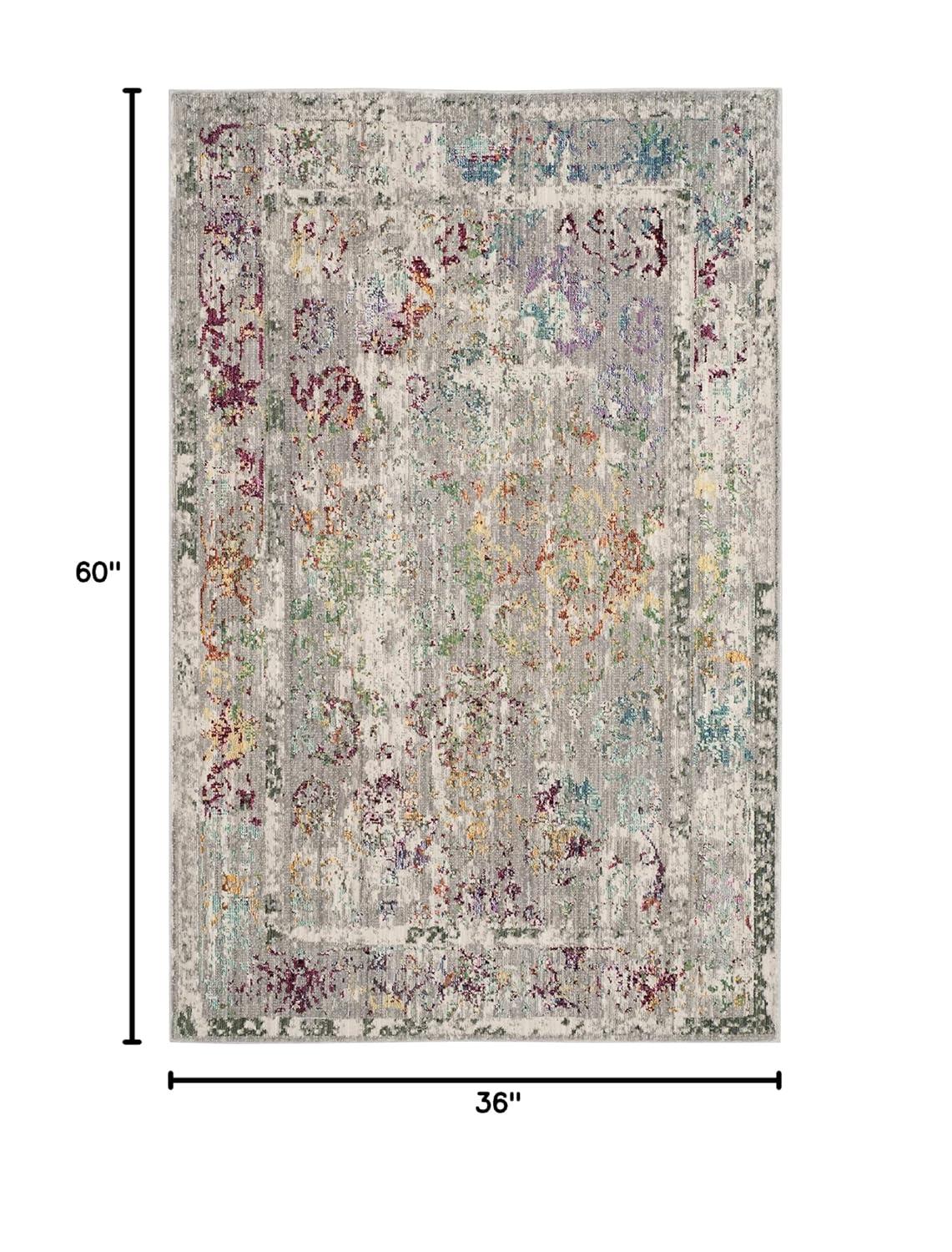 Mystique MYS923 Power Loomed Indoor Accent Rug - Grey/Multi - 3'x5' - Safavieh.