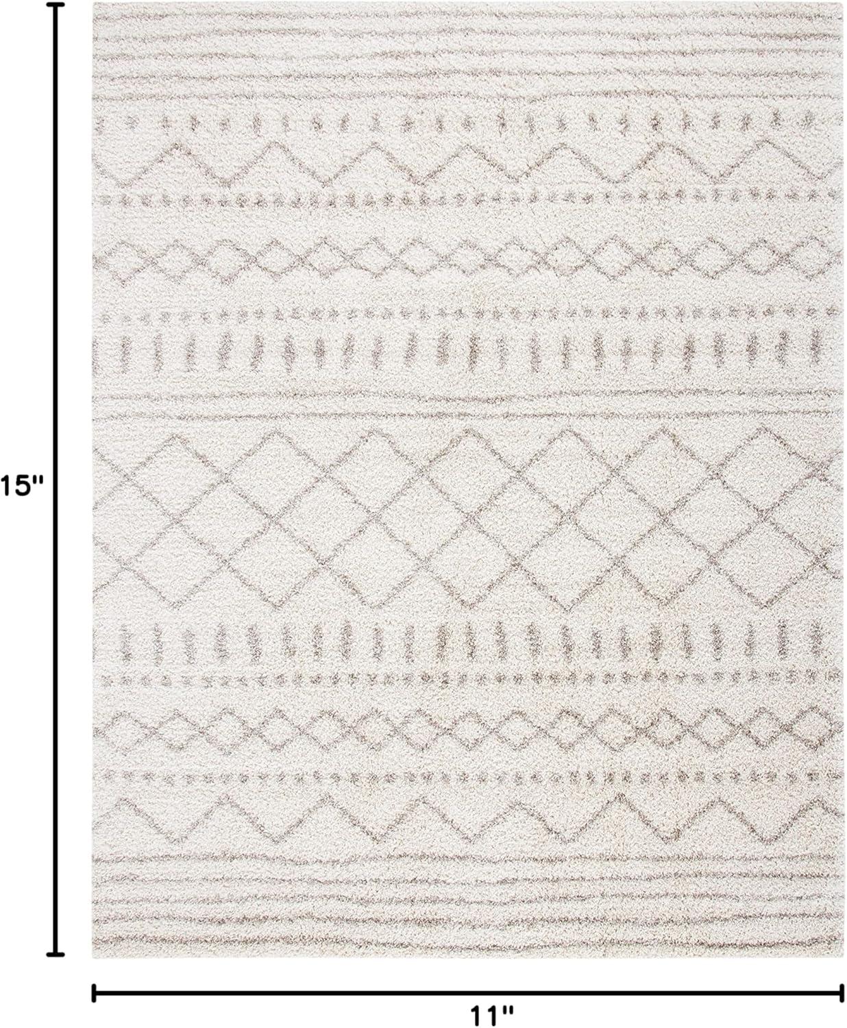 Arizona Shag ASG741 Power Loomed Indoor Area Rug - Ivory/Beige - 11'x15' - Safavieh