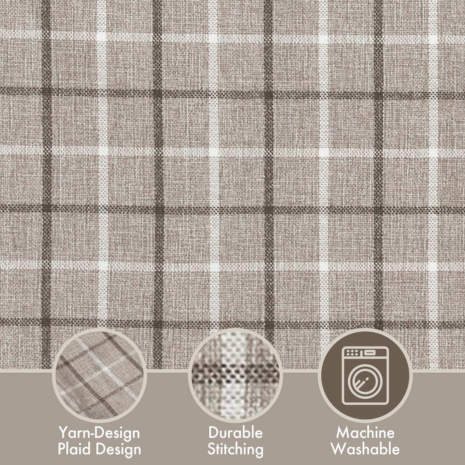 Anaheim Woven Plaid Room Darkening Thermal Fleece Lined Single Curtain Panel
