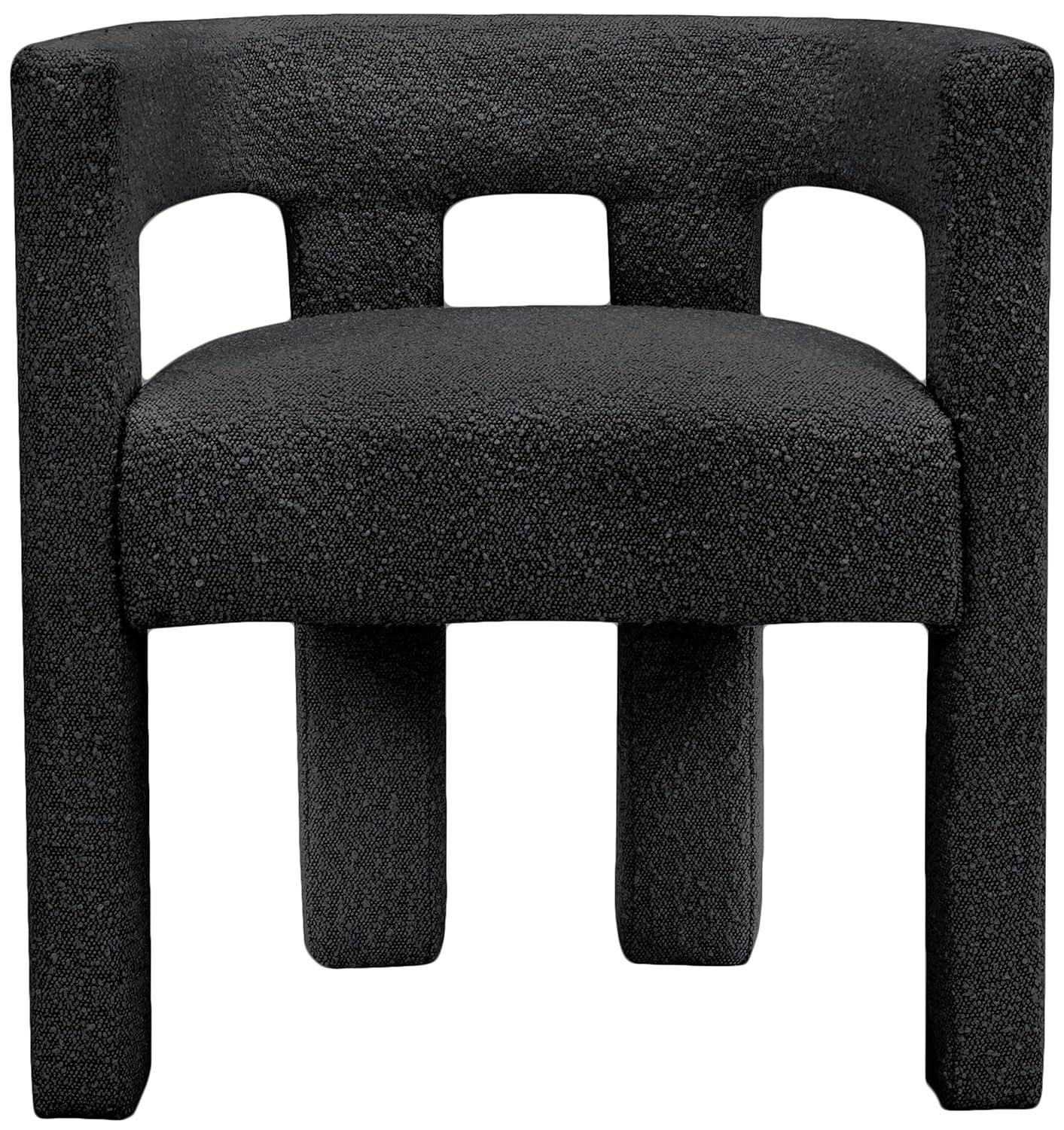 Meridian Furniture Athena Black Boucle Fabric Accent/Dining Chair
