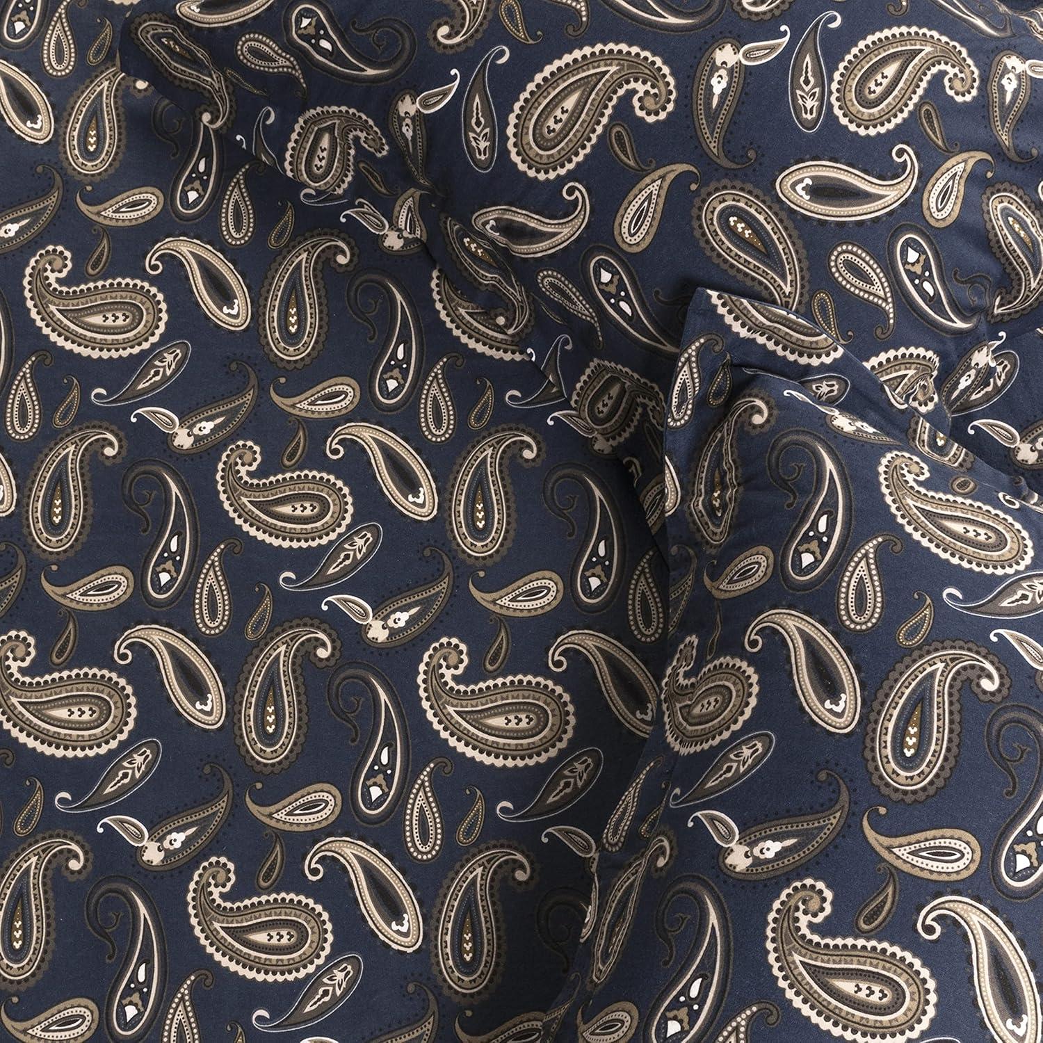 Impressions Manon Paisley Cotton Flannel Duvet Cover Set