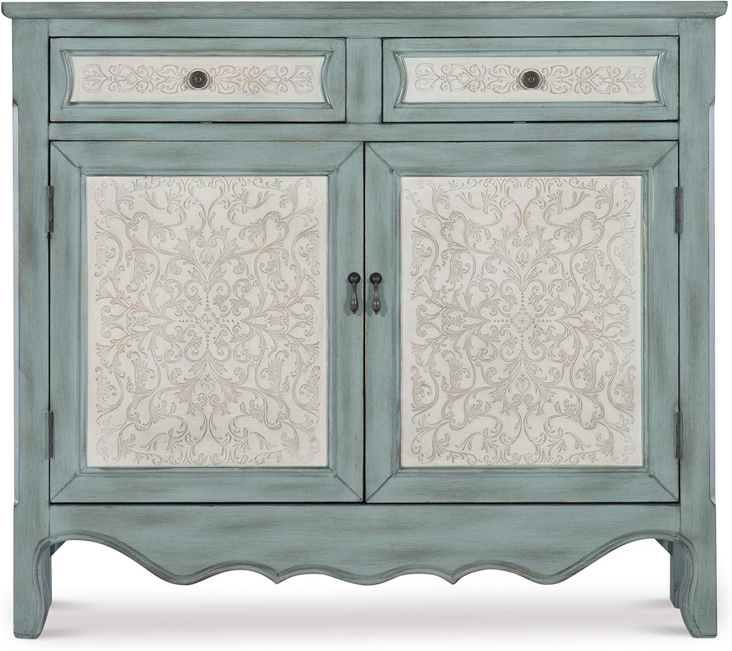 Powell Antique Console, Blue/White