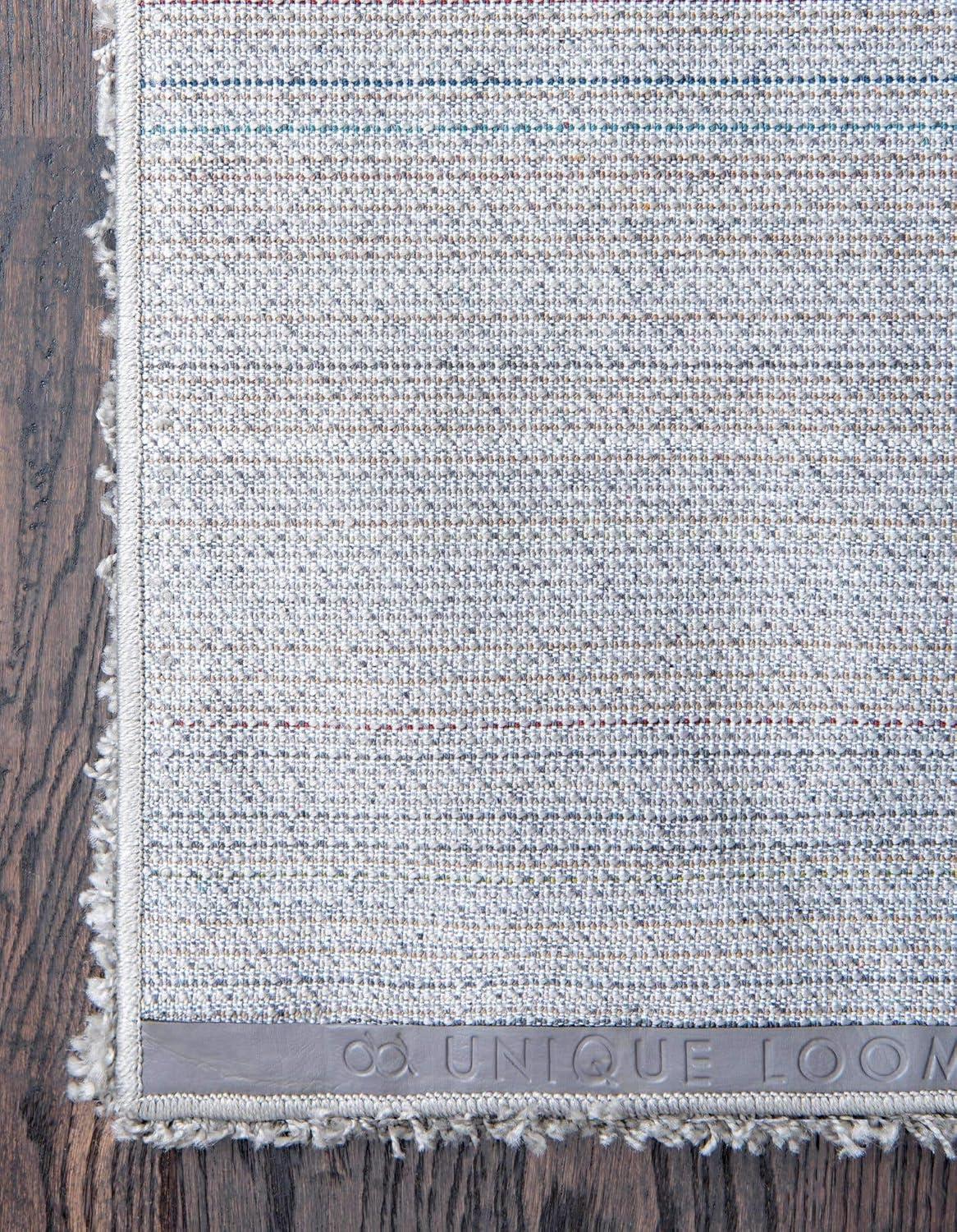 Unique Loom Solid Shag Collection Area Rug (2' x 6' 5" Runner, Cloud Gray)