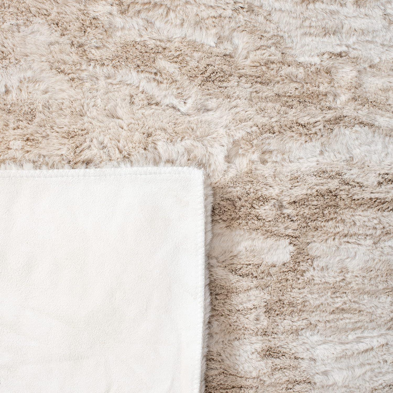 August Shag AUG561 Power Loomed Area Rug - Beige - 3'x5' - Safavieh.