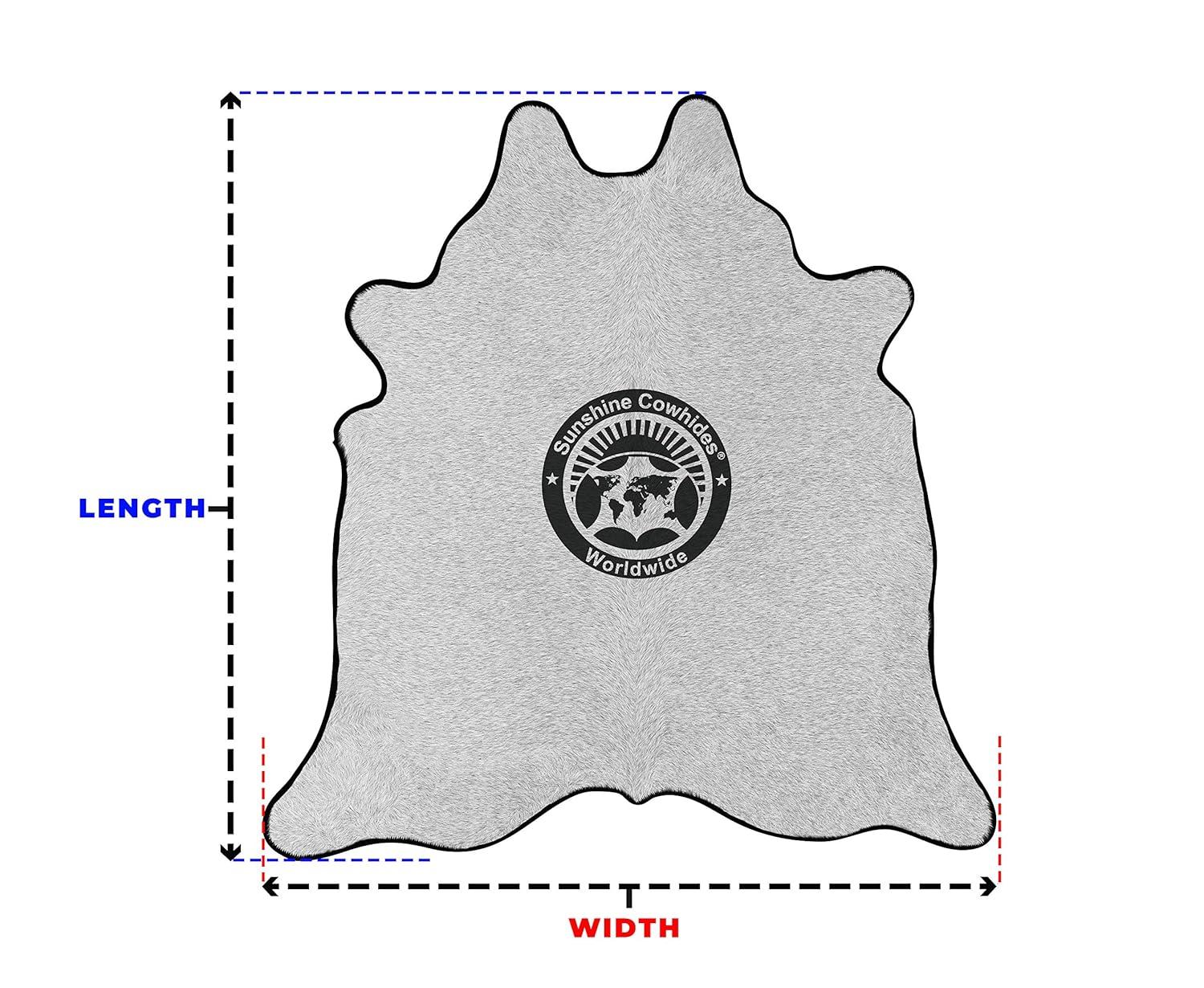 Real Brindle White Belly Cowhide Rug, Size 6x7-8' XXL