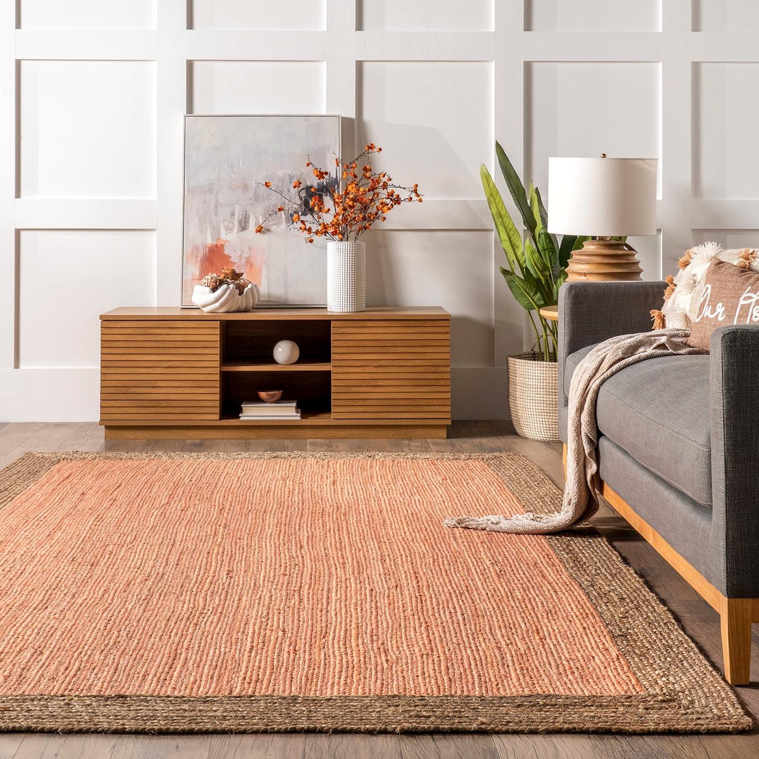 nuLOOM Eleonora Casual Jute Area Rug, 6' x 9', Eleonora Peach