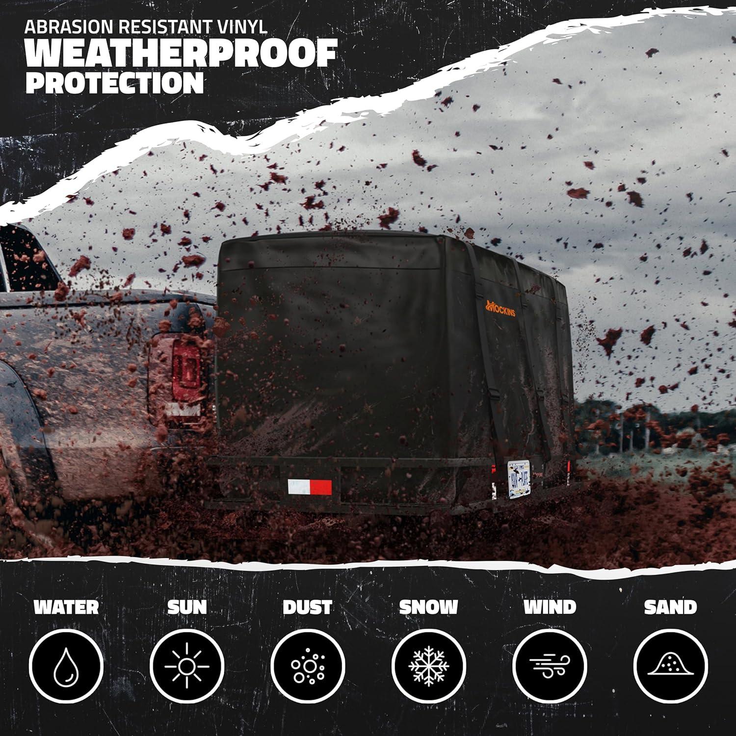 70 in. x 30 in. x 6 in. Foldable Hitch Cargo Carrier with 500 lbs. Capacity - Includes 40 cu. ft. Waterproof Cargo Bag